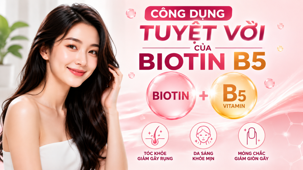 Công dụng tuyệt vời của sự kết hợp Biotin và Vitamin B5